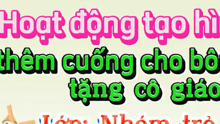 Tạo hình "Vẽ thêm cuống cho bông hoa"