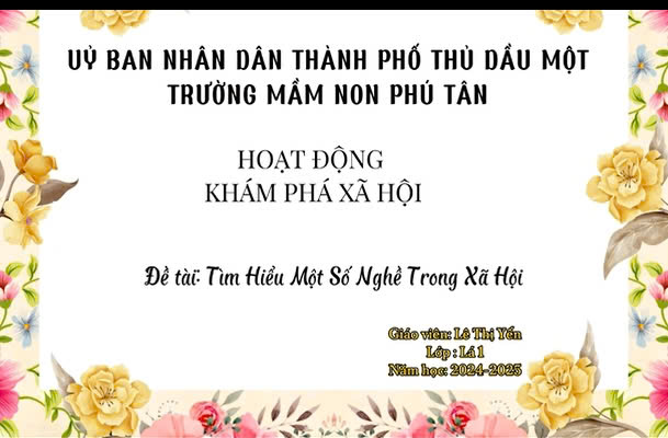 Tìm hiểu một số nghề trong xã hội