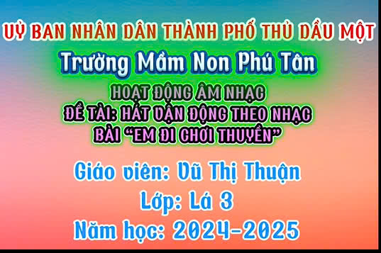 Vận động theo nhạc bài hát "Em đi chơi thuyền"