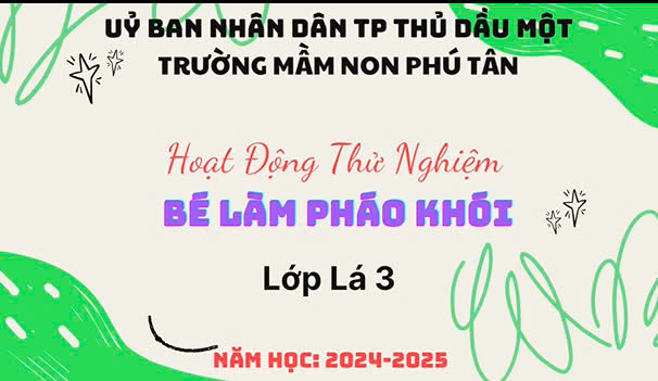 Bé làm pháo khói